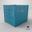 Intermodaler Versandcontainer, 10 Fuß lang, blau