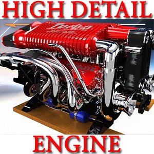 3d model engine marine boats