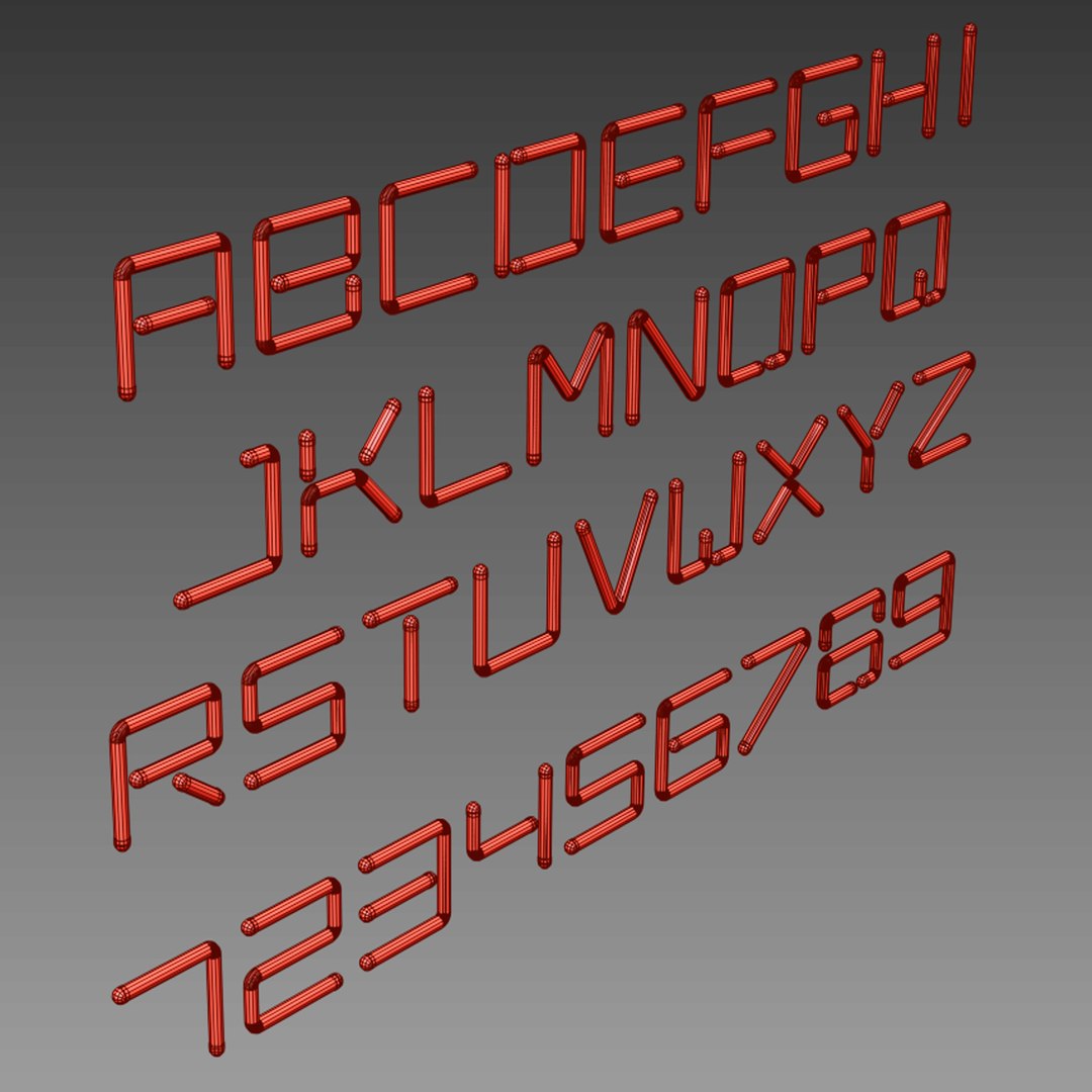 Light Modules Set 072 Neon Alphabet 3D - TurboSquid 1798964