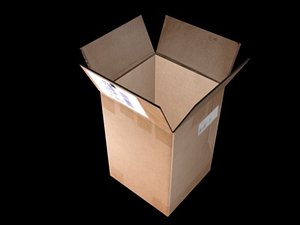 Realistic cardboard box