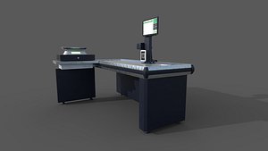 3D Shopping Cashier Cash Case Setup