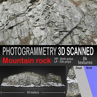 Mountain rock scanned 3D model