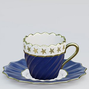 Fluted twisted teacup model