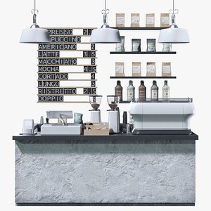 CoffeeShop Black White Set