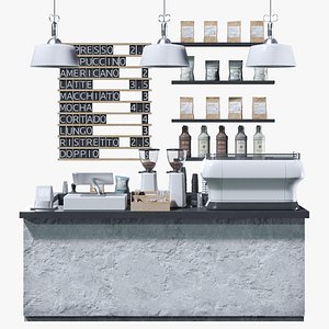 CoffeeShop Black White Set