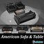 Canapé et table américains