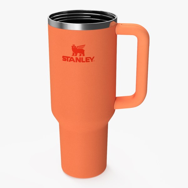 Travel Tumbler Quencher Stanley Orange Open 3D model