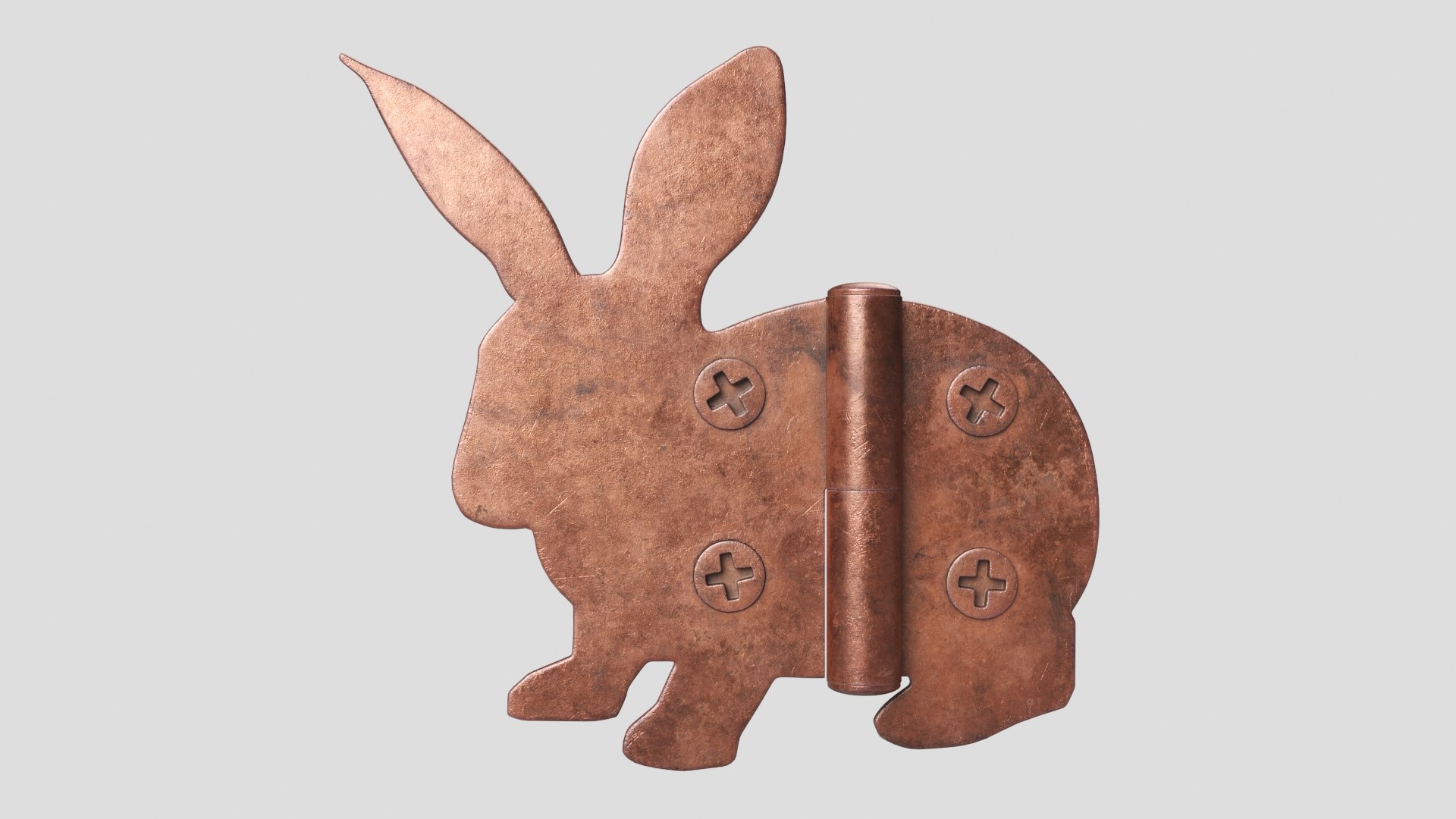 Brass Rabbit Shaped Hinge 3D - TurboSquid 2045885