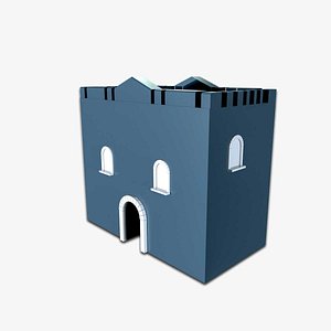Low poly Castle Gate - Cartoon Gate 3D model