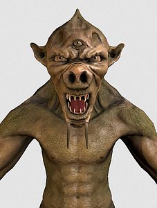 Three-eyed creature