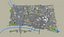 Karte der Stadt von London 3d einzeln aufgeführt