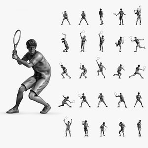 3D model tennis man 25 Figures