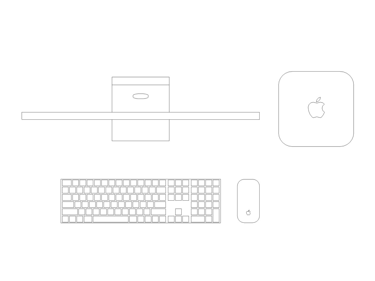 Apple Mac Mini Workstation - Revit Family 3D - TurboSquid 1918609
