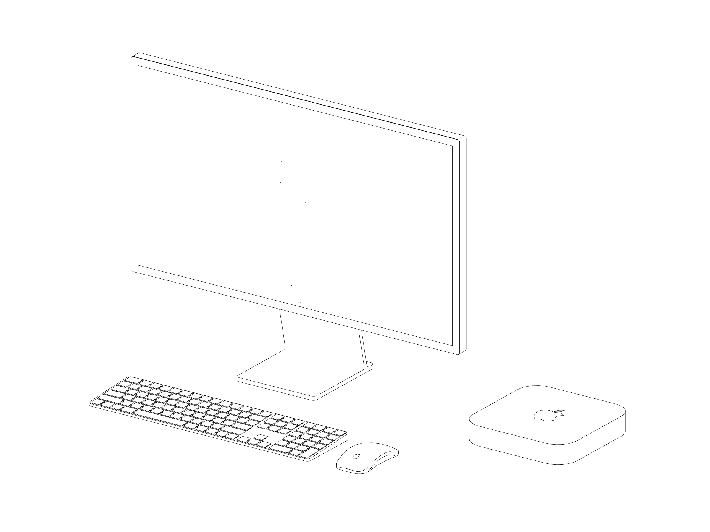 modelo 3d Apple Mac Mini Workstation - Revit Family - TurboSquid 1918609