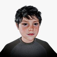 Tim - Cute Realistic Kid 3D Model