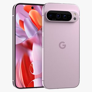 3D Google Pixel 9 Pro XL Rose Quartz model