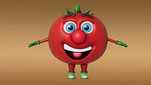 tomato cartoon 3D model