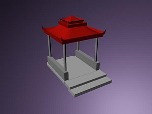 chineese temple 3d model