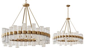 3D Recycled glass tube pendant light model