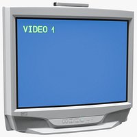 Vintage 00s CRT TV with IR Control On