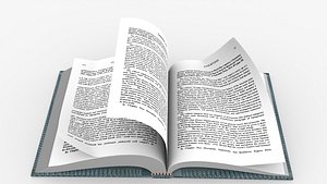 Book Rigged and Animated 3D model