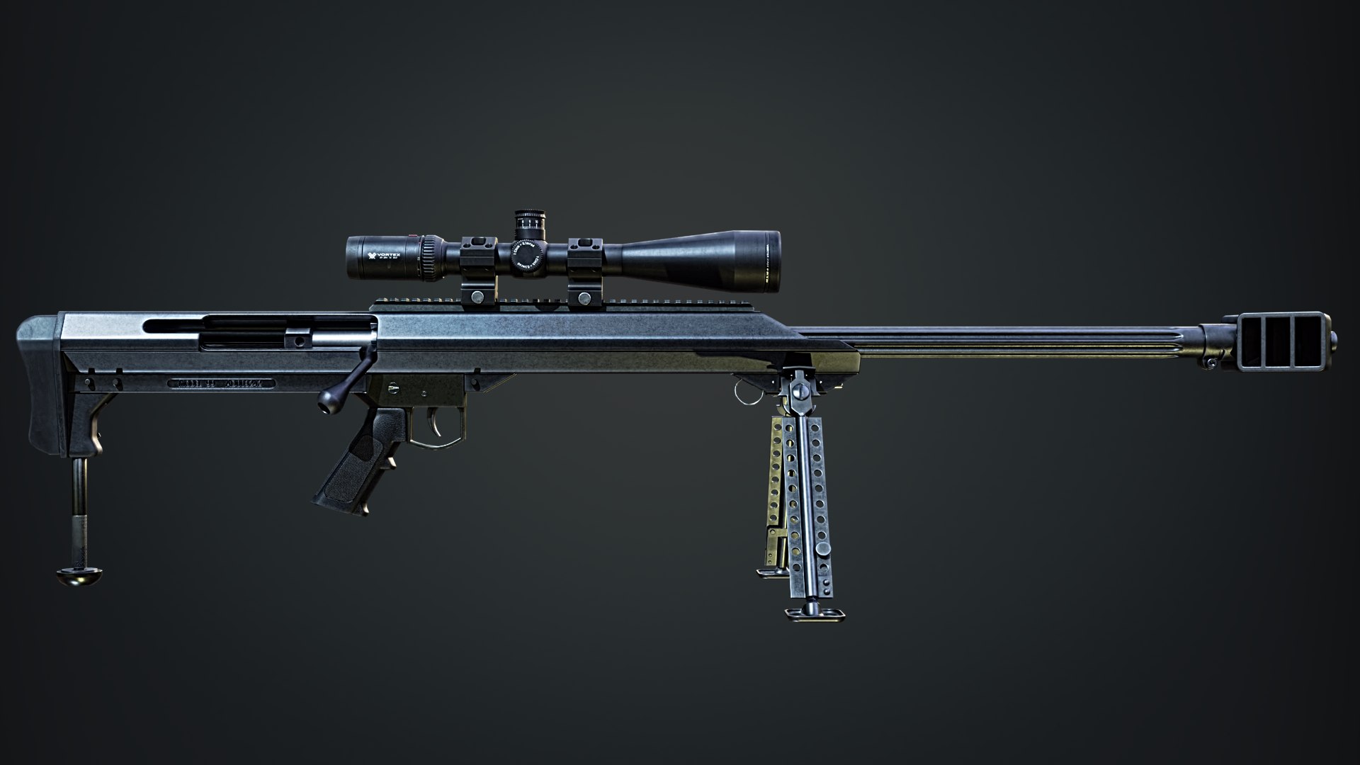 Barrett M99 With Vortex Viper Scope 3d Model Turbosquid 1813638