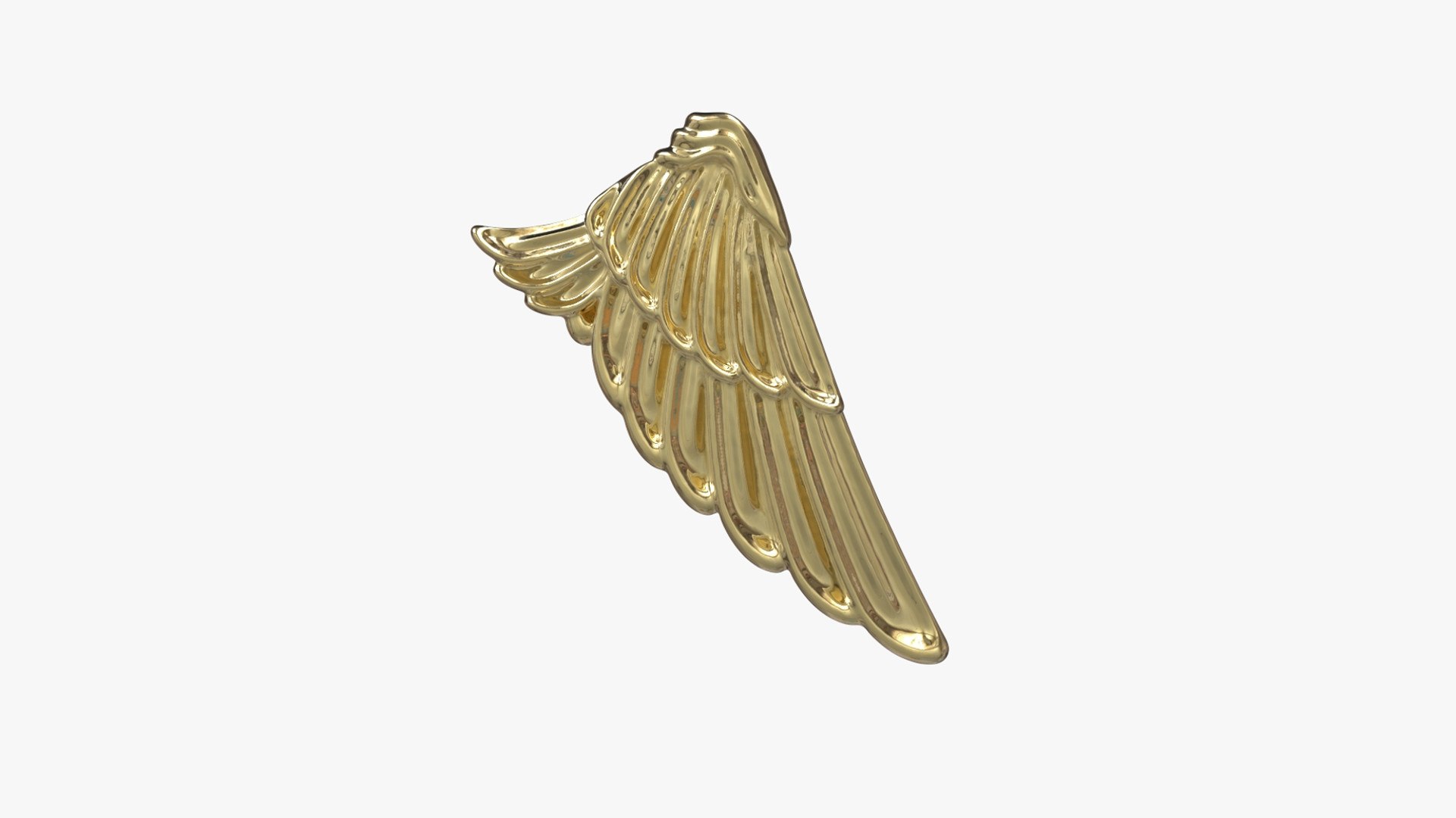 Wing Feather Hollow For Gold 3D Model - TurboSquid 1999690