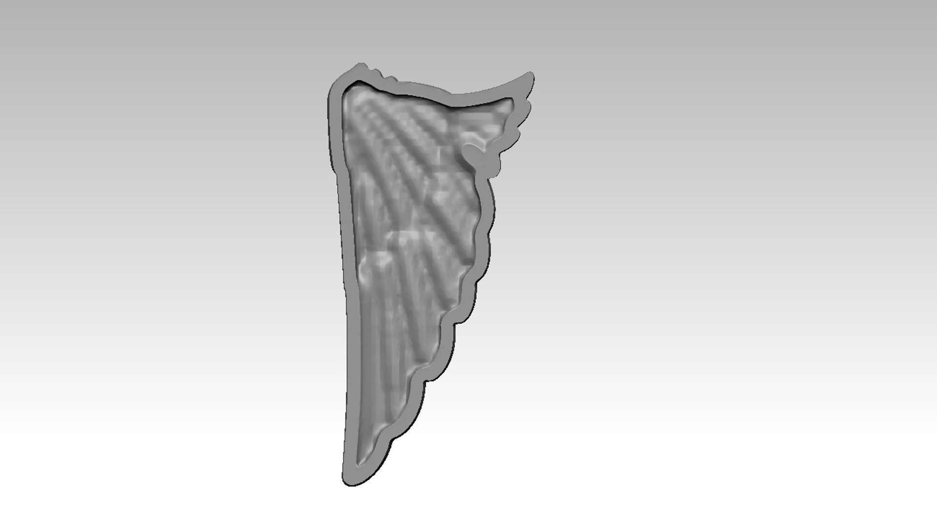 Wing Feather Hollow For Gold 3D Model - TurboSquid 1999690