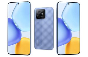3D Honor X60 GT Blue Low Poly