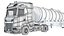 Truck with Tank Semitrailer