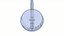 Banjo antigo, instrumento musical, modelo PBR de baixa poligonagem
