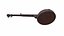 Banjo antigo, instrumento musical, modelo PBR de baixa poligonagem