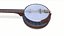 Banjo antigo, instrumento musical, modelo PBR de baixa poligonagem