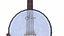 Banjo antigo, instrumento musical, modelo PBR de baixa poligonagem