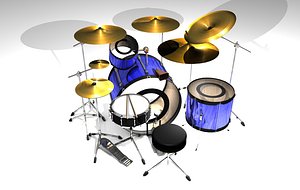 drum set 3d model