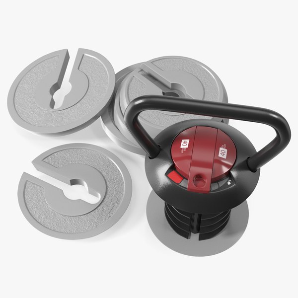 3D model Kettlebell with Disks Gray