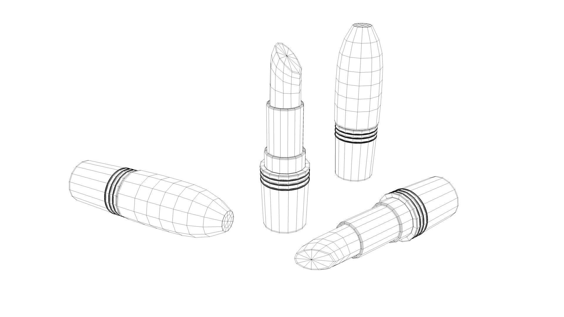 3d Lipstick Stick Lip Model