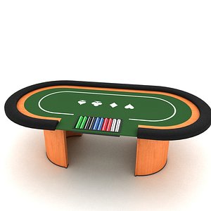 poker table 3d model