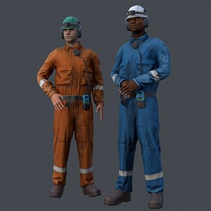 3D offshore workers real-time