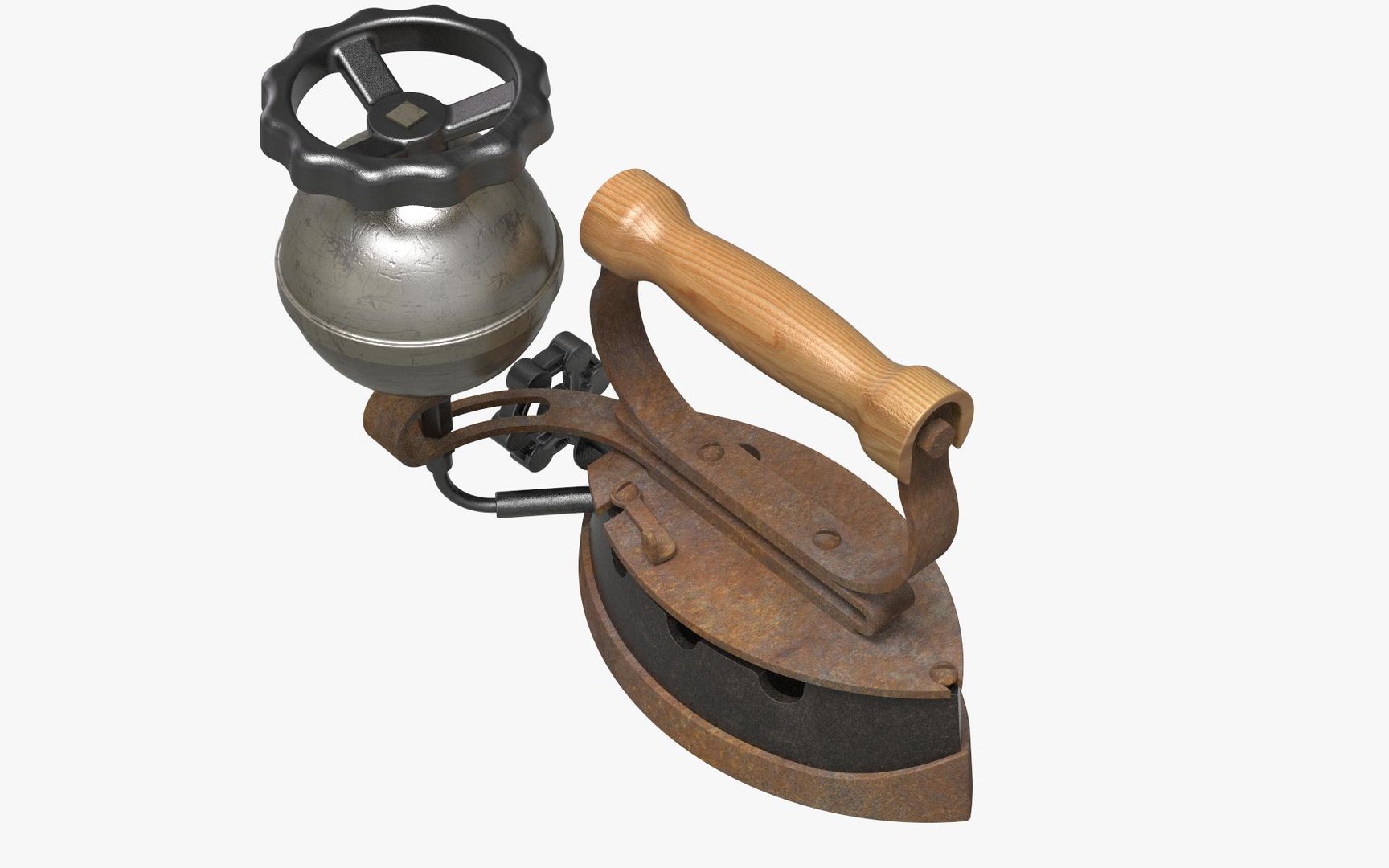 Antique Sad Iron Hydrocarbon 3D - TurboSquid 1937431