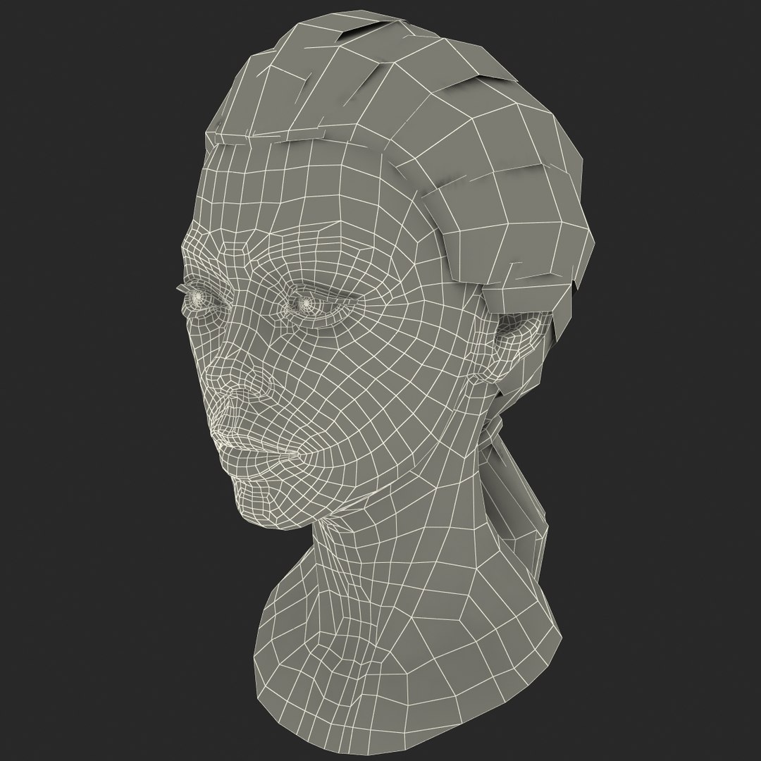 Female Head 3 3d Model