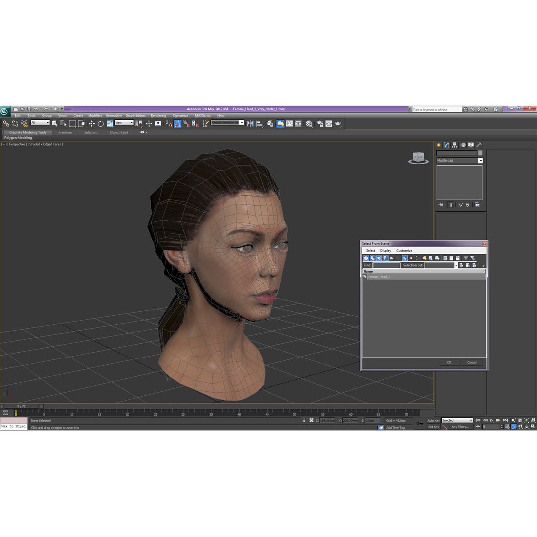 Female Head 3 3d Model