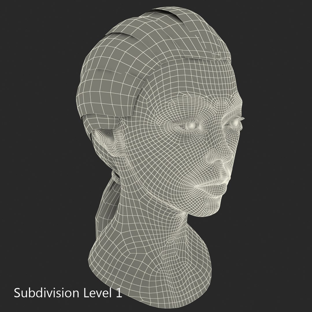 Female Head 3 3d Model