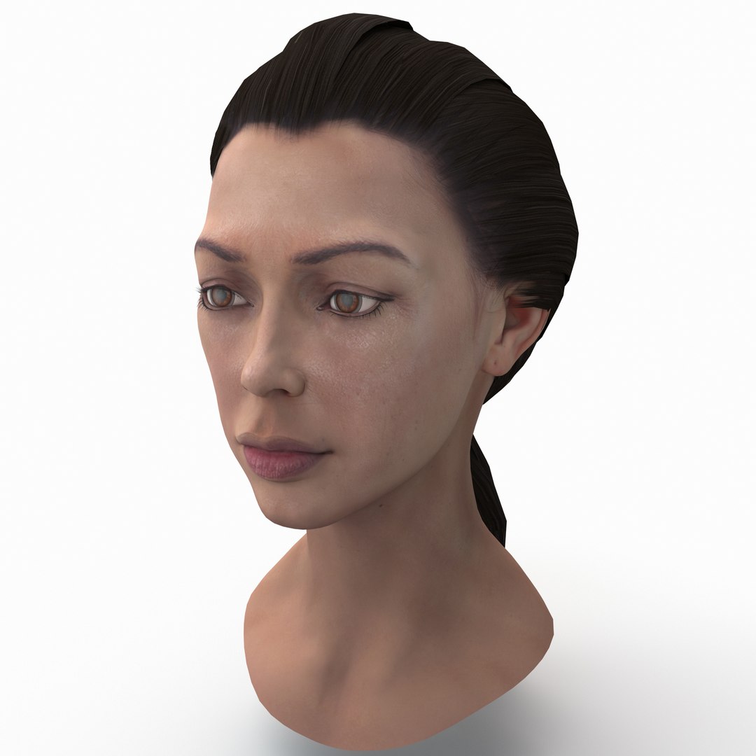 Female Head 3 3d Model