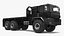 Camion plateau lourd noir simplifié