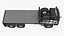 Camion plateau lourd noir simplifié