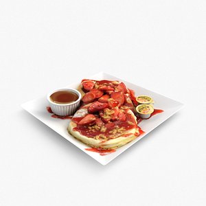 strawberry shortcake pancakes 3D model