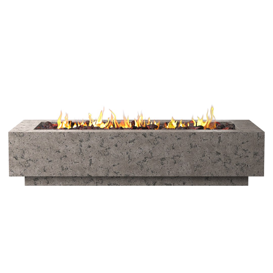 3D IXTAPA RECTANGULAR PLINTH FIRE TABLE TurboSquid 1898124