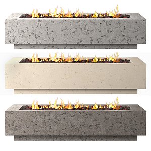 IXTAPA RECTANGULAR PLINTH FIRE TABLE