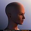beautiful female head skin 3d model